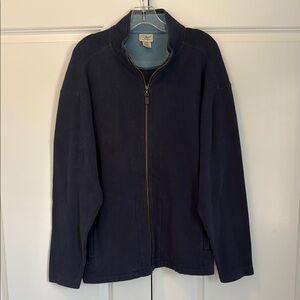 L.L. Bean Men's Navy Blue Full-Zip Jacket Size XL-Reg #0NDV4